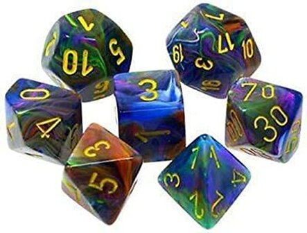 CHX 27449 Chessex Dice Set Festive Rio/Yellow