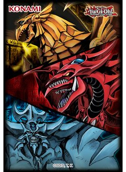 Yu-Gi-Oh Slifer, Obelisk, &amp; Ra Card Sleeves  (50 stuks)