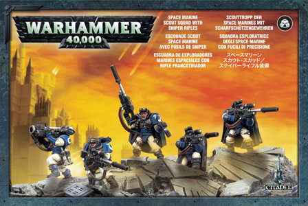 Warhammer 40K Space Marines Scouts with Sniper Rifles