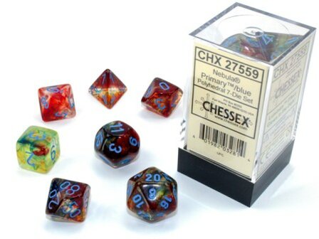 CHX 27559 Nebula Primary/blue Luminary Polydice Dobbelsteen Set