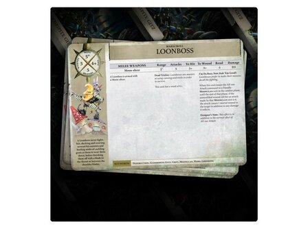 Warhammer Age of Sigmar Warscroll Cards: Gloomspite Gitz