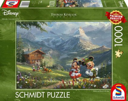 Schmidt Puzzel Disney Mickey &amp; Minnie in de Alpen,