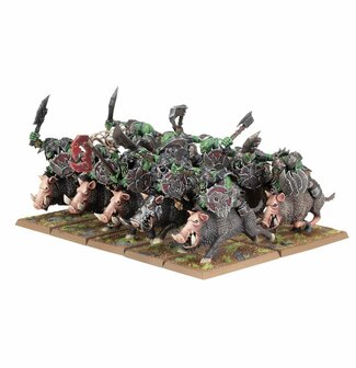 Warhammer The Old World Orc &amp; Goblin Tribes Orc Boar Boyz Mob