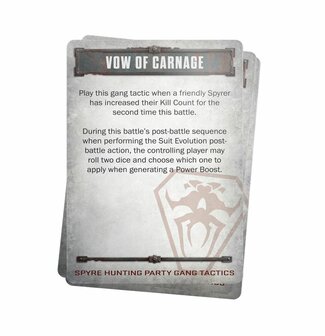 Warhammer Necromunda: Spyre Hunting Party Gang Tactics Cards