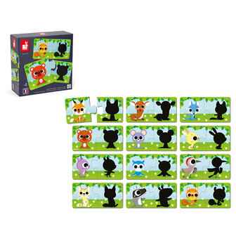 Janod Puzzelspel &ndash; Dieren en hun Schaduw