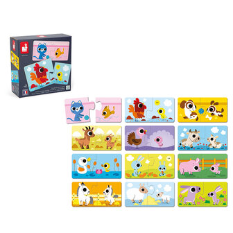 Janod Puzzelspel &ndash; Ouders en Babydieren