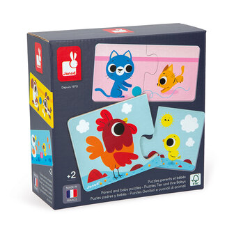 Janod Puzzelspel &ndash; Ouders en Babydieren