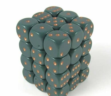 CHX 25815 Opaque Dusty Green/gold D6 12mm