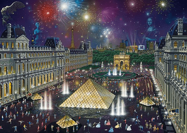 Schmidt Puzzel Vuurwerk bij het Louvre