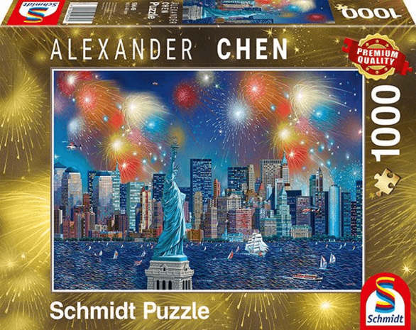 Schmidt Puzzel Vuurwerk bij het Vrijheidsbeeld