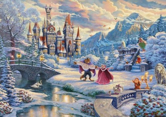 Schmidt Puzzel Disney Belle en het Beest in de Sneeuw