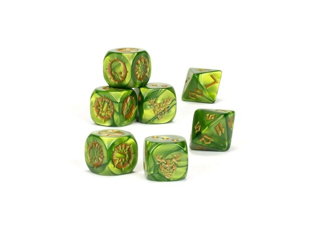 Warhammer Blood Bowl Wood Elf Team Dice Set