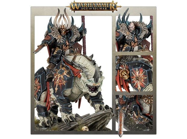 Warhammer Age of Sigmar Chaos Lord on Karkadrak