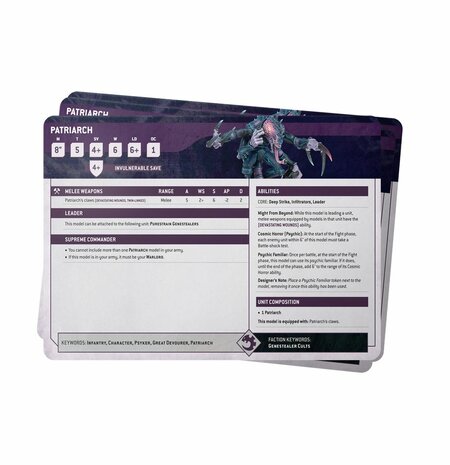 Warhammer 40,000 Datasheet Cards Genestealer Cults