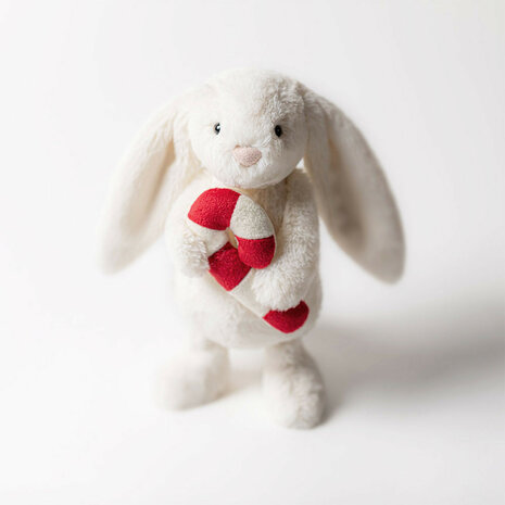 Jellycat Bashful Bunny With Candy Cane