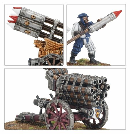 Warhammer The Old World: Empire of Man Helblaster Volley Gun & Helstorm Rocket Battery