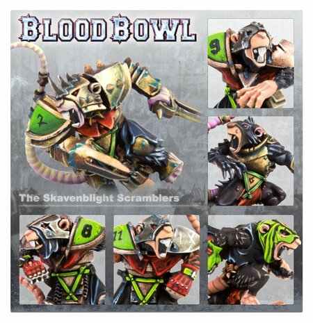 Warhammer Blood Bowl Skaven Blood Bowl Team the Skavenblight Scramblers